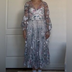 Marchesa Notte Floral Dress
